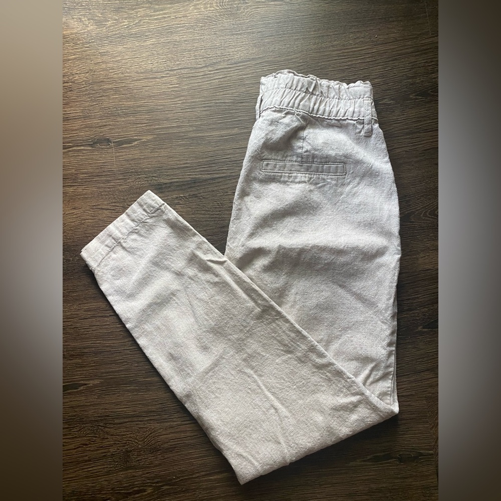 Womens Jag linen blend belted pleat Pants size 0/27